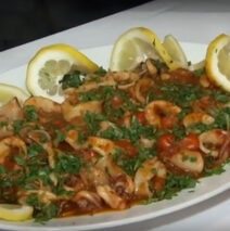 Calamari al profumo di rucola